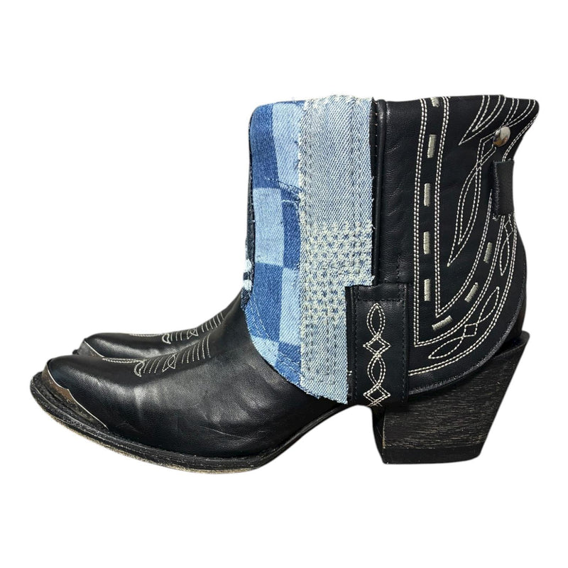 9 Black & Layered Designer Denim Canty Boots®