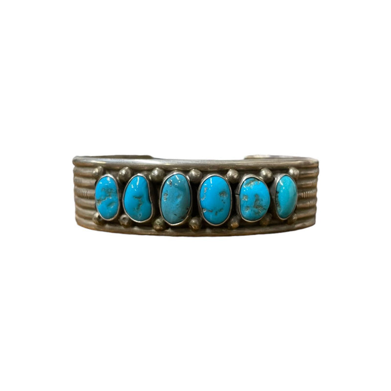 Turquoise Stones Sterling Silver Bracelet