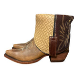 7 Brown & Quilted Leather Canty Boots®
