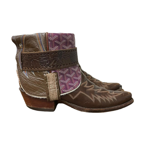8.5 Embroidered Brown & Designer Canty Boots®