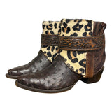 7 Brown Exotic & Leopard Hair-on Hide Canty Boots®