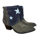 8 Charcoal Rough Out & Star Denim Canty Boots®