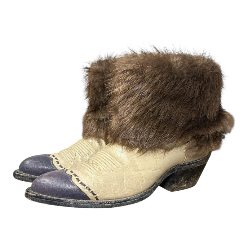 9 Cream & Beaver Fur Canty Boots®