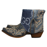 10 Embroidered Blue & Designer Denim Canty Boots®