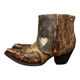 7 Tooled & Studded with Designer Canty Boots® and Gold Heart Inlay