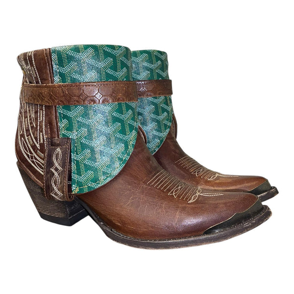 8.5 Embroidered Brown & Designer Canty Boots®