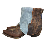 6 Brown & Blue Leather Canty Boots®