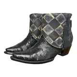 8.5 Exotic Black & Checkered Leather Canty Boots®