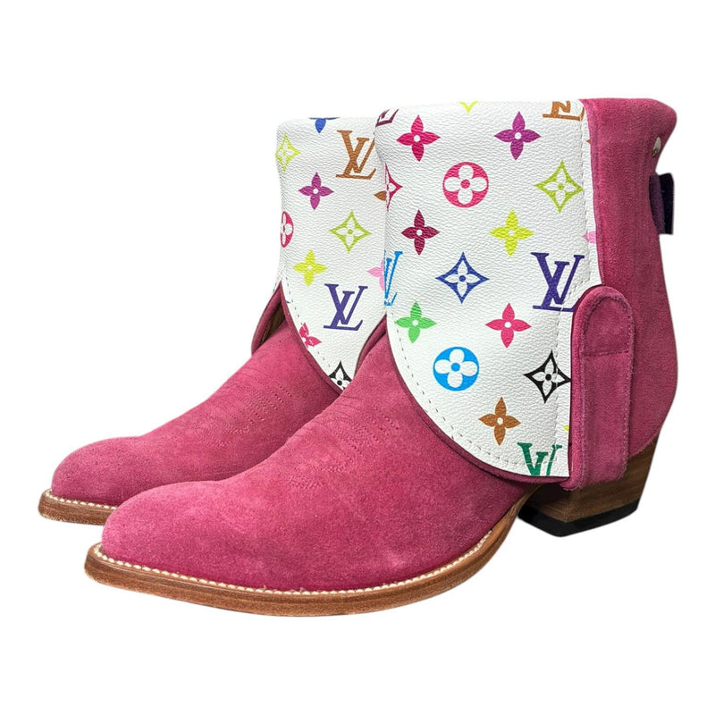 10 Pink Rough Out & Designer Canty Boots®
