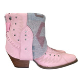 9 Studded Pink & Pastel Wool Canty Boots®