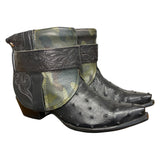 9 Exotic Black & Camo Leather Canty Boots®