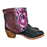 9.5 Two Toned & Floral Leather Canty Boots®