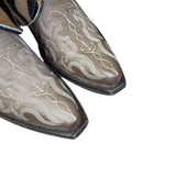 7 Two Toned Embroidered & Striped Hair-on Hide Canty Boots®