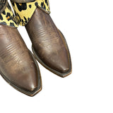 10 Brown & Leopard Hair-on Hide Canty Boots®