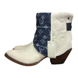 9 Cream & Layered Designer Denim Canty Boots®