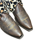 8.5 Brown & Leopard Hair-on Hide Canty Boots®