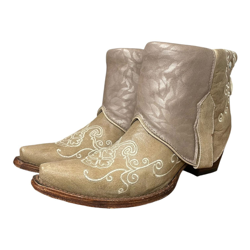 11 Floral Embroidered & Shimmer Leather Canty Boots®
