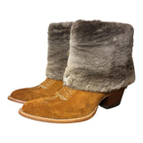 7.5 Cognac Rough Out & Shorn Beaver Fur Canty Boots®