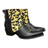 9 Black & Leopard Hair-on Hide Canty Boots®