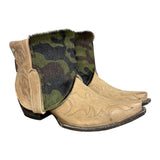 10 Embroidered Tan & Camo Hair-on Hide Canty Boots®