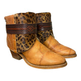 7 Tan & Leopard Hair-on Hide Canty Boots®