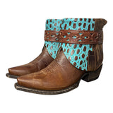 9.5 Brown & Textured Leather Canty Boots®