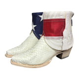 7.5 Exotic White & American Flag Canty Boots®