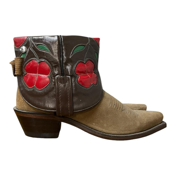 6 Brown & Red Floral Canty Boots®