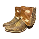 7.5 Distressed Brown & Spotted Hair-on Hide Canty Boots®
