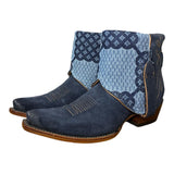 7 Navy Blue Rough Out & Designer Denim Canty Boots®