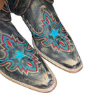 6.5 Brown & Multicolor Embroidered Canty Boots®