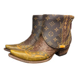 9.5 Tricolor Tooled & Designer Canty Boots® with Spiny Oyster Concho