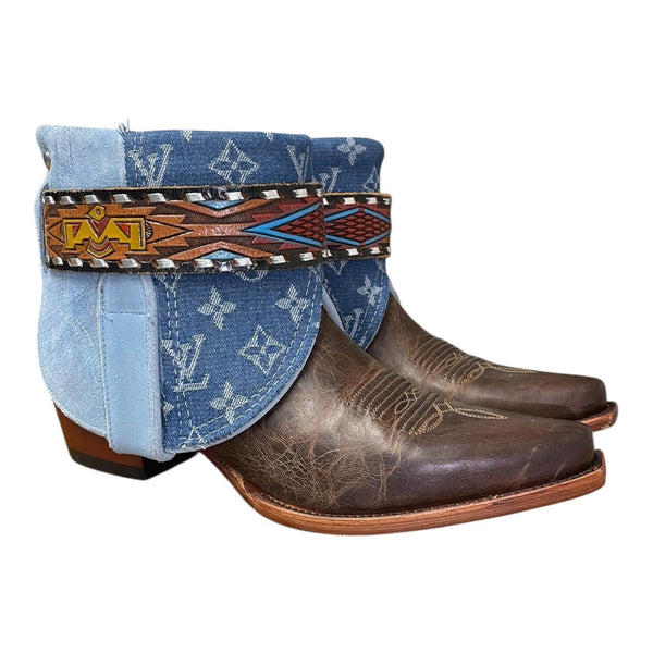 9.5 Two Toned & Designer Denim Canty Boots®