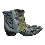 9.5 Embroidered Black & Camo Hair-on Hide Canty Boots®