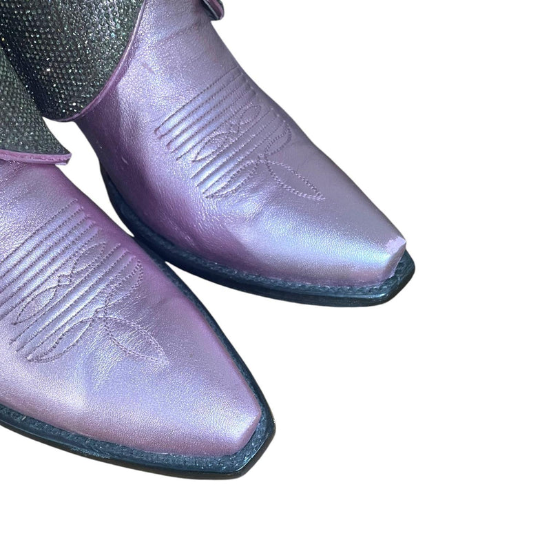 6 Metallic Pink & Crystals Canty Boots®