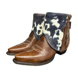 6.5 Studded Brown & Cowhide Printed Leather Canty Boots®
