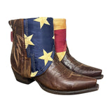 7 Dark Brown & American Flag Canty Boots®
