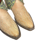 7.5 Embroidered Tan & Green Leopard Canty Boots®