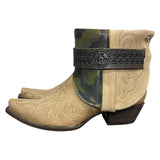 9.5 Embroidered Tan & Camo Leather Canty Boots®