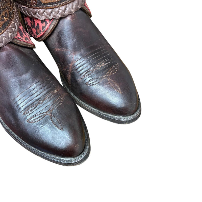 10.5 Brown & Pink Leopard Canty Boots®