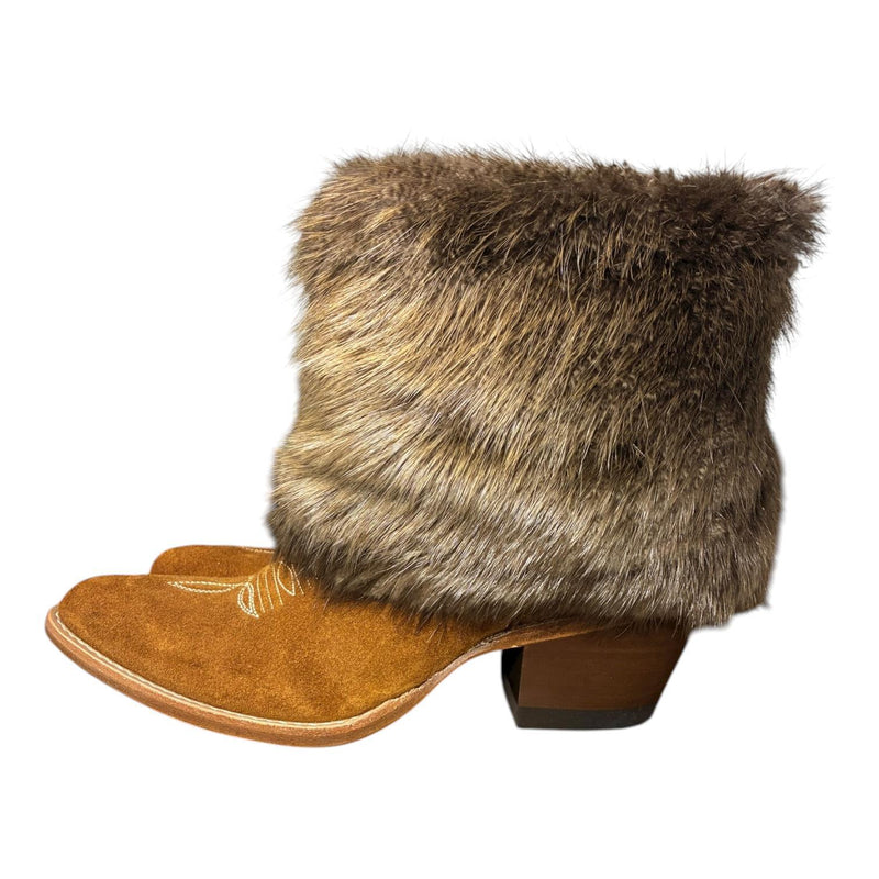 6.5 Cognac Rough Out & Beaver Fur Canty Boots®