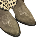 8.5 Charcoal Rough Out & Checkered Hair-on Hide Canty Boots®