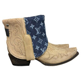 10 Embroidered Tan & Designer Denim Canty Boots®