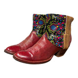 9 Pink & Tan with Printed Exotic Leather Canty Boots®