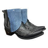 9 Embroidered Black & Denim Canty Boots®