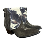 6.5 Charcoal Rough Out & Cowhide Printed Leather Canty Boots®