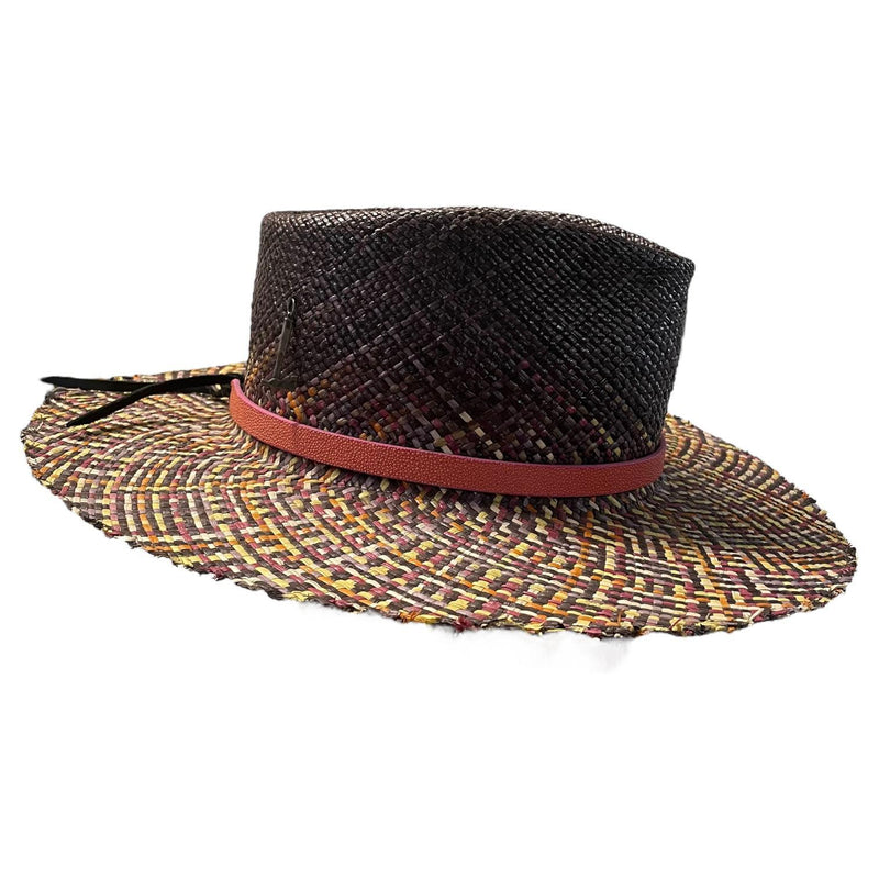 Multi Color Straw Hat - Size 7 1/8