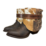 7 Brown & Spotted Hair-on Hide Canty Boots®