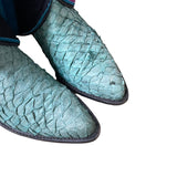 7 Exotic Teal & Black Wool Canty Boots®