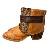 7 Tan & Leopard Hair-on Hide Canty Boots®